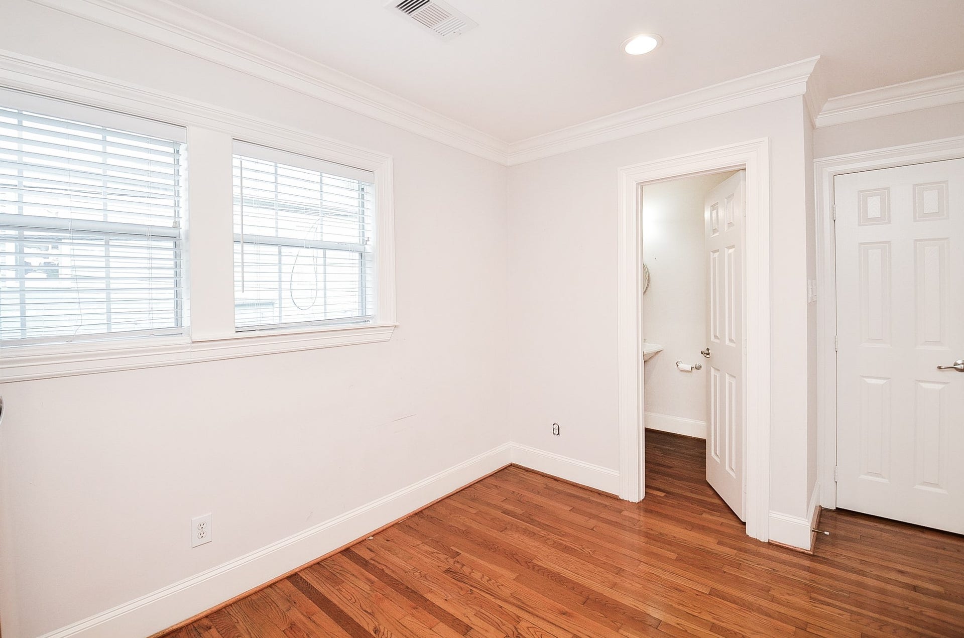 Convenient half-bath serves this floor.