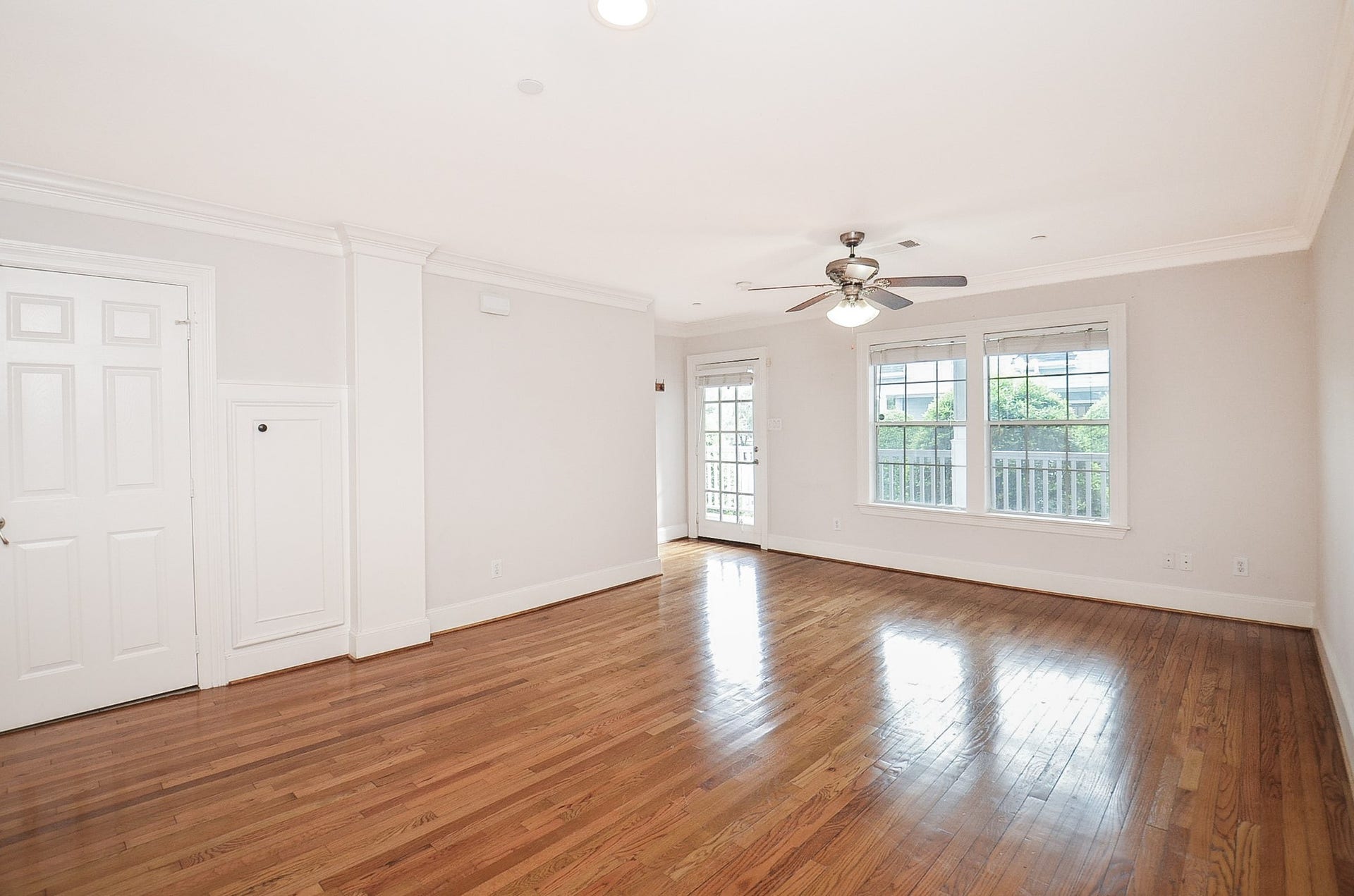 The living space is open and spacious.