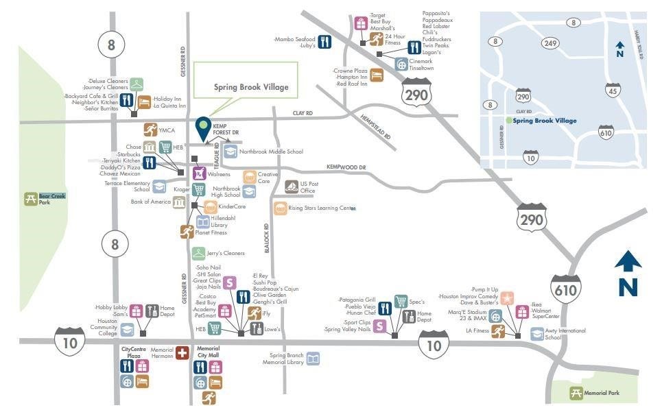 9904 Smokehouse Silo Lane, Houston, TX 77080 Spring Branch Map