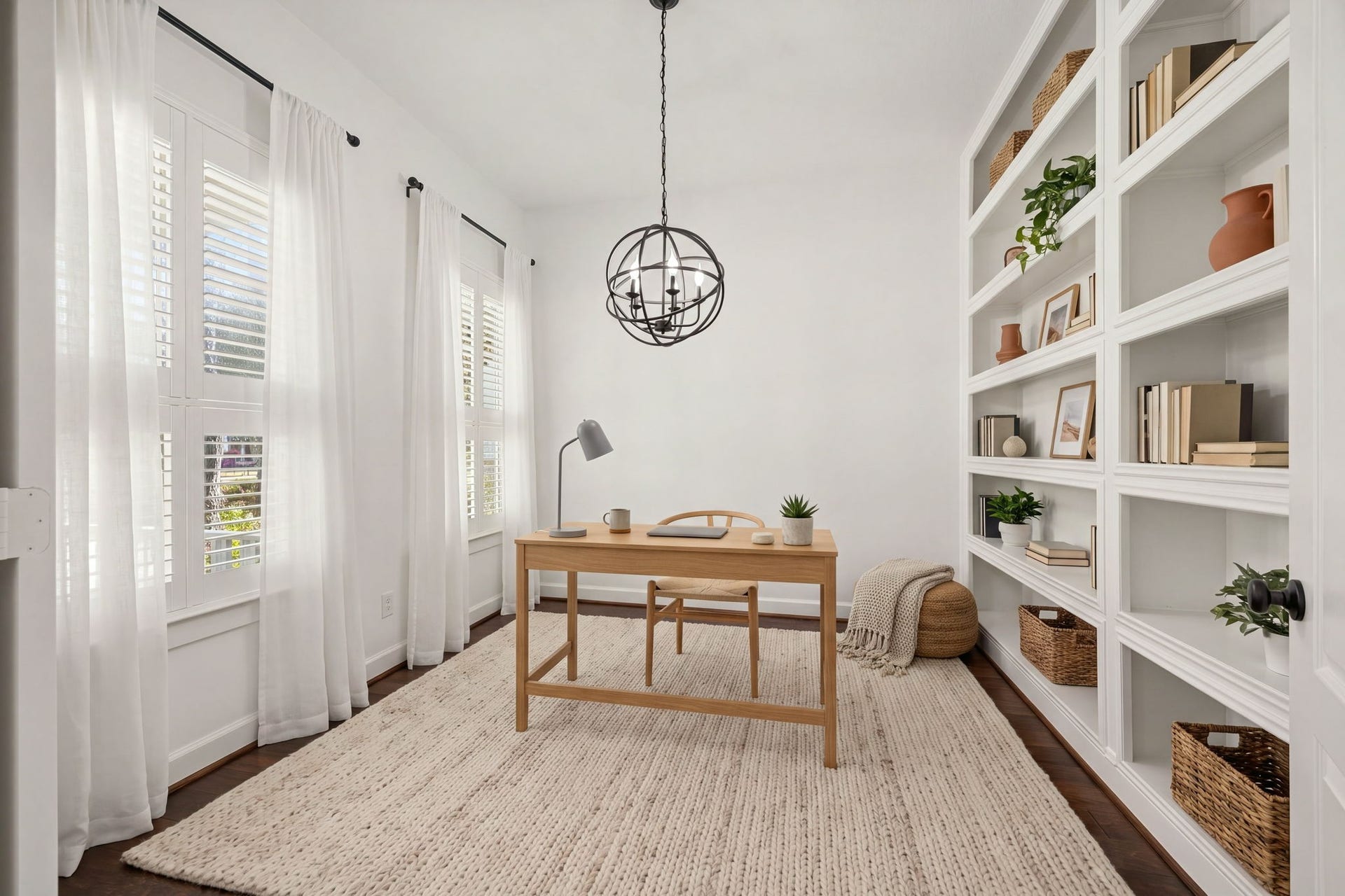 23 Pipers Meadow Street, The Woodlands, TX 77382 Working from home is a breeze in your study/home office. The room is also well-suited for a formal living area or library with the built-in shelves. *Virtually Staged