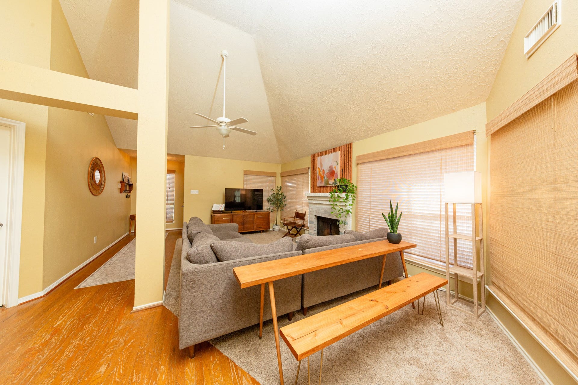 2107 Foundary Drive, Katy, TX 77493 An open-concept design connects the living and dining areas, offering comfortable everyday living and an inviting space for entertaining.