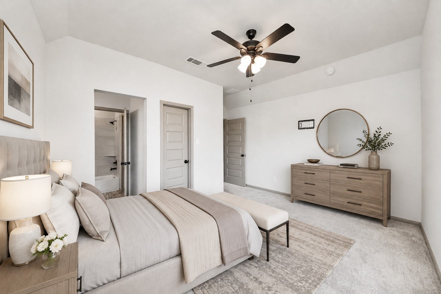 1423 Hackberry Heights Drive, Richmond, TX 77406 Virtually staged spacious bedroom.