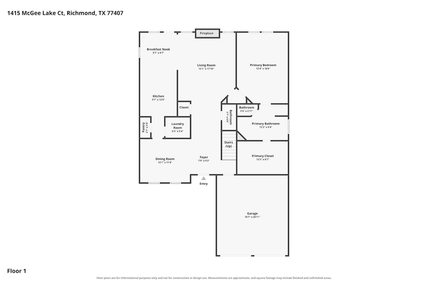 1415 Mcgee Lake Court, Richmond, TX 77407 1415 Mcgee Lake Court, Richmond, TX 77407