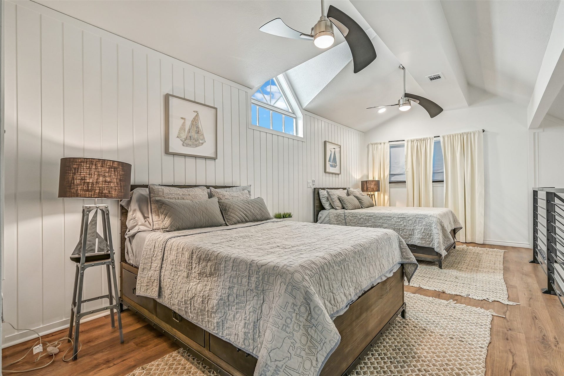 1614 Castaway Street, Tiki Island, TX 77554 This multilevel bedroom feels like a hideaway within the house. Separate areas for sleeping and relaxing make it especially fun for kids, teens or visiting family.