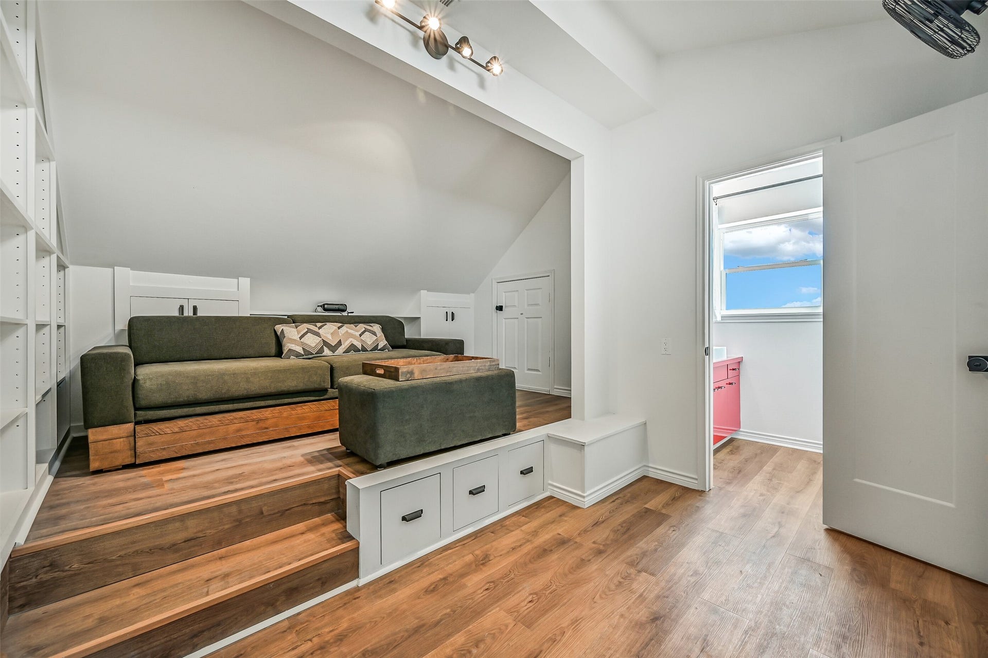 1614 Castaway Street, Tiki Island, TX 77554 Movie nights and game days have their own destination. A dedicated media room gives everyone another reason to stay in and enjoy the house.