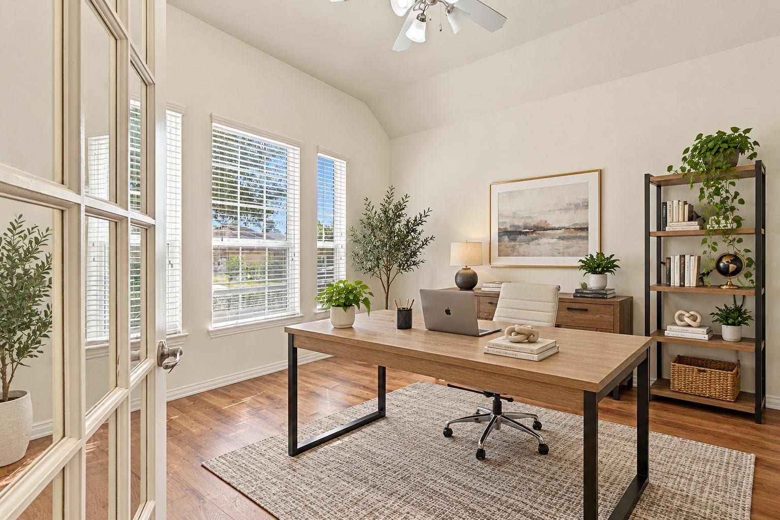 2209 Maple Point Drive N, Conroe, TX 77301 **Virtually staged office with french doors