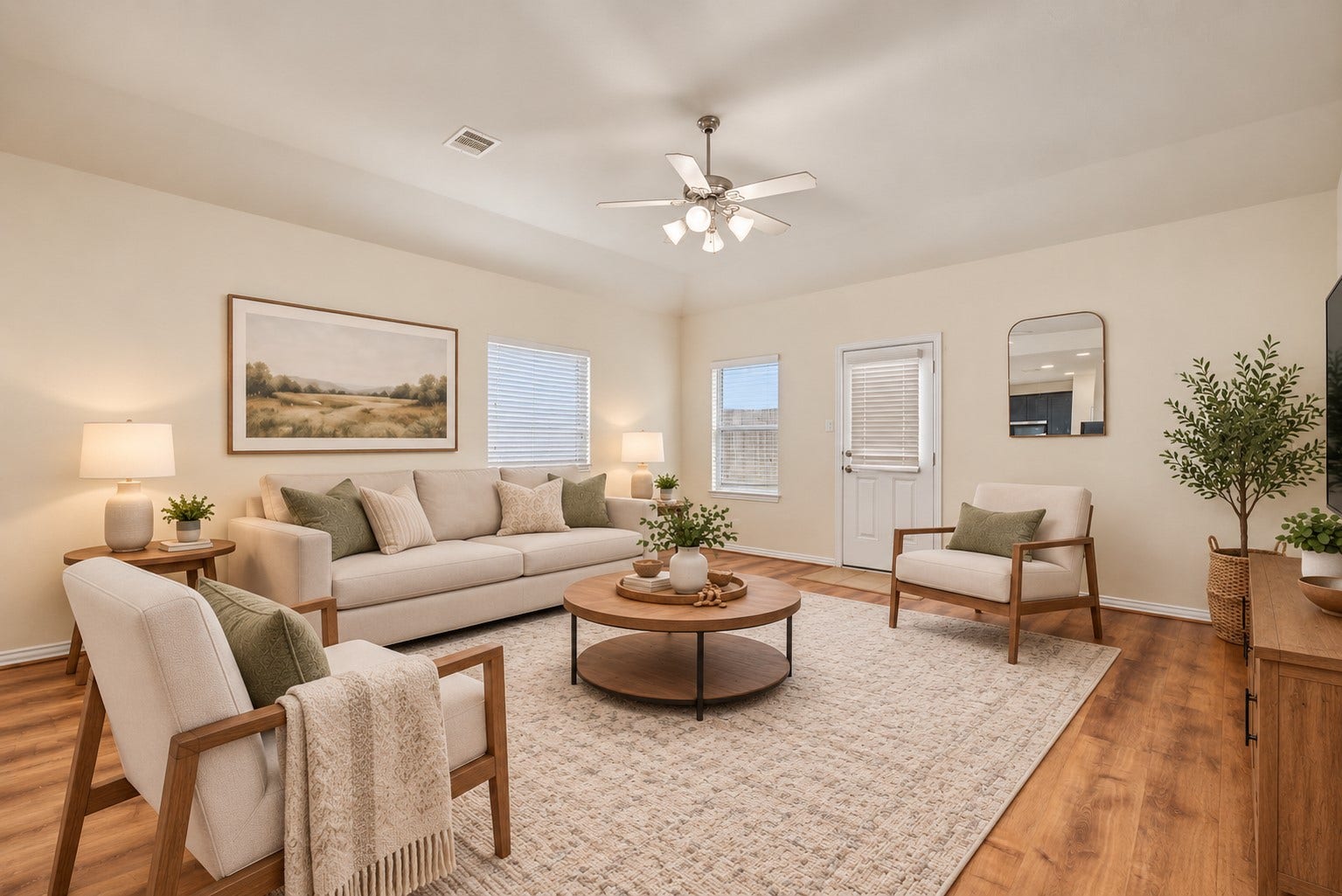 2209 Maple Point Drive N, Conroe, TX 77301 **Virtually staged living room
