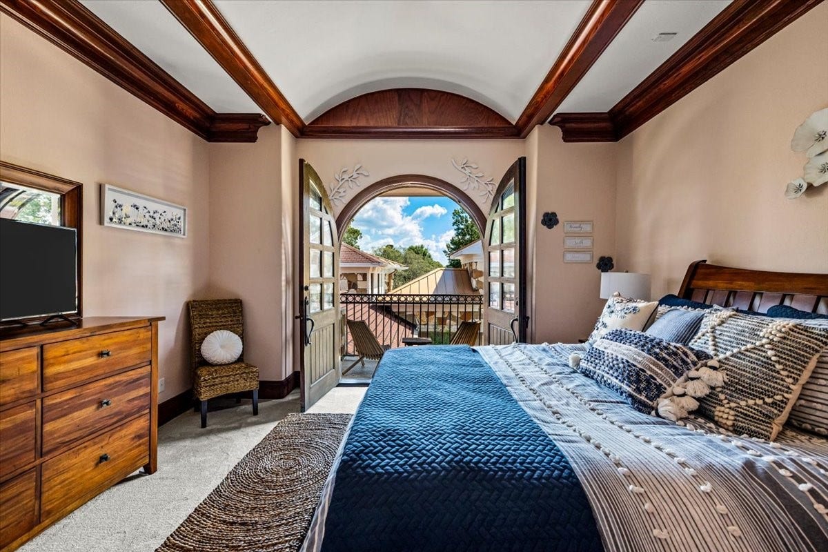 11860 Grand Harbor Boulevard, Montgomery, TX 77356 Feels like waking up in Tuscany! Enjoy your private patio overlooking the courtyard in one of the secondary bedrooms.