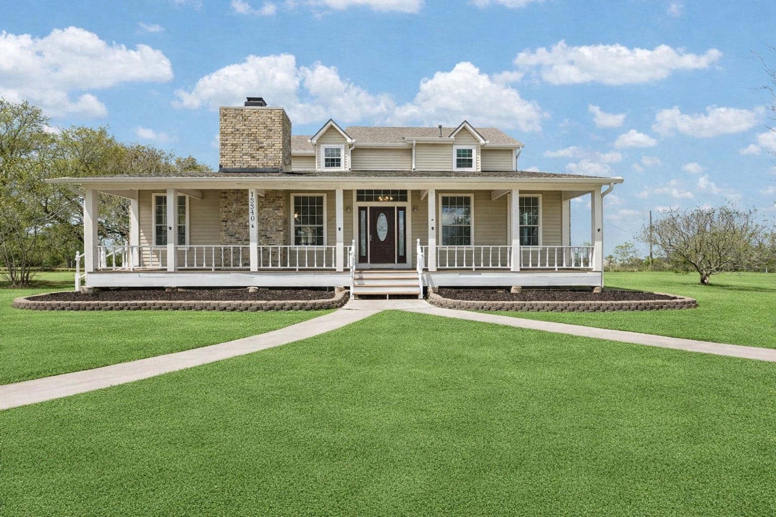 Welcome to 13340 Morgan lane.This exquisite home on 4 acres offers luxury living in a tranquil country setting. 1200 air conditioned shop with office and half bath could easily be converted to a guest house. Boasting 4/5 Bedrooms,(2 downstairs) 3.5 Baths, an incredible chef s island kitchen and luxurious primary suite. Designer upgrades throughout. Beautiful Trees and a Large Pond.  Low taxes.