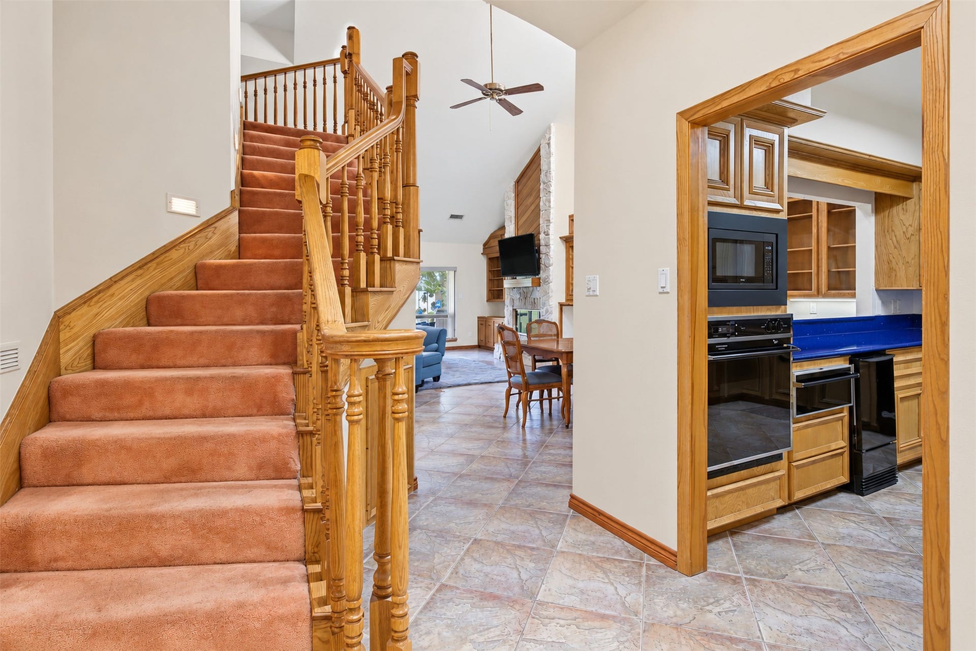 Tall ceilings make this home feel very spacious.