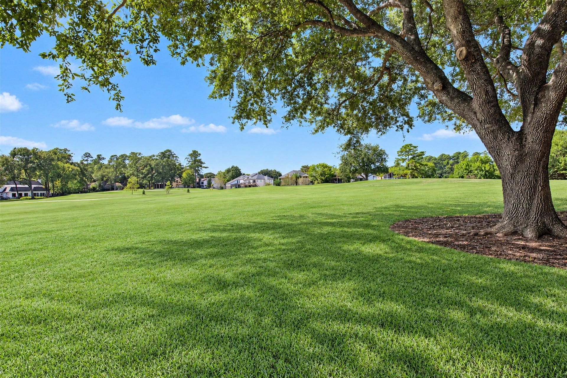 Views of the golf course located directly behind you