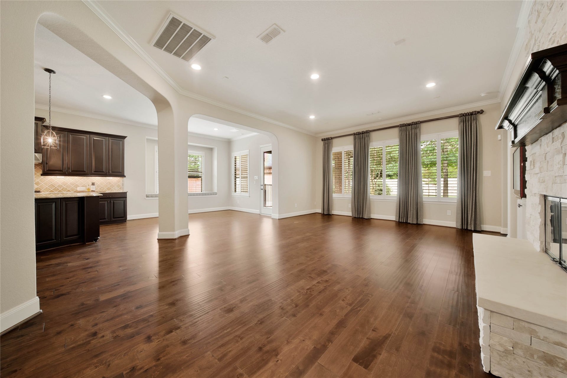 Living, Breakfast and Kitchen area flow easily into one another.