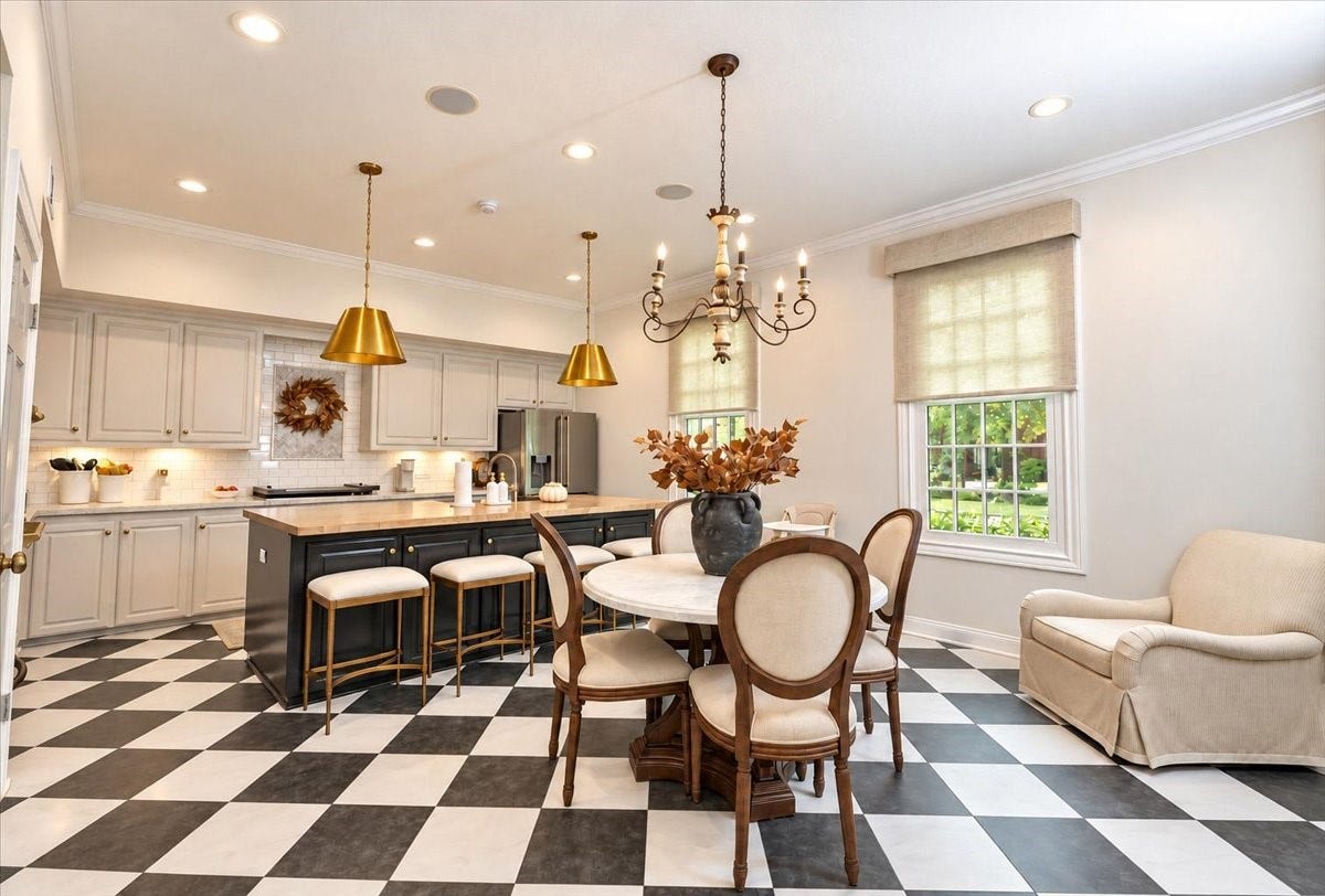 14026 Champions Hamlet Court, Houston, TX 77069 Built-in microwave and single oven, a subway tile backsplash, and ceiling speakers make everyday cooking and weekend hosting feel effortless, while automatic shades with remote adjust the light at the touch of a button.