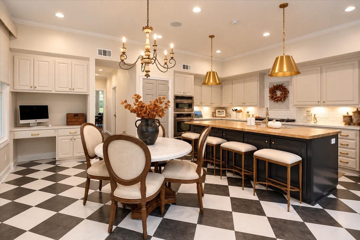 14026 Champions Hamlet Court, Houston, TX 77069 Gather around the island, enjoy morning coffee in the sunlit breakfast area, or catch up on work at the built-in desk nook, all within this beautifully appointed gourmet kitchen.