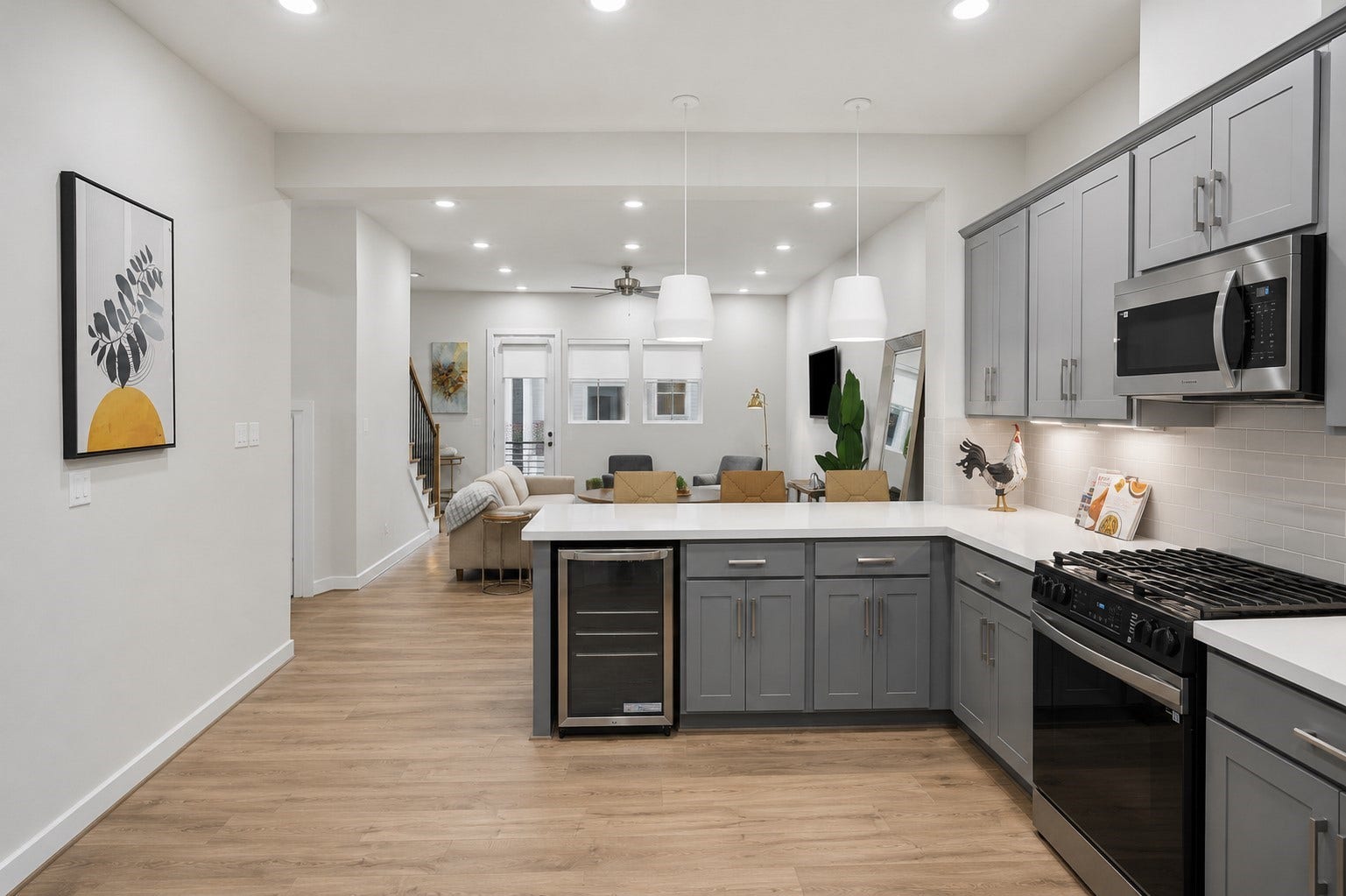 Representative photo showing the communitys model home kitchen. Layout and selections may vary.