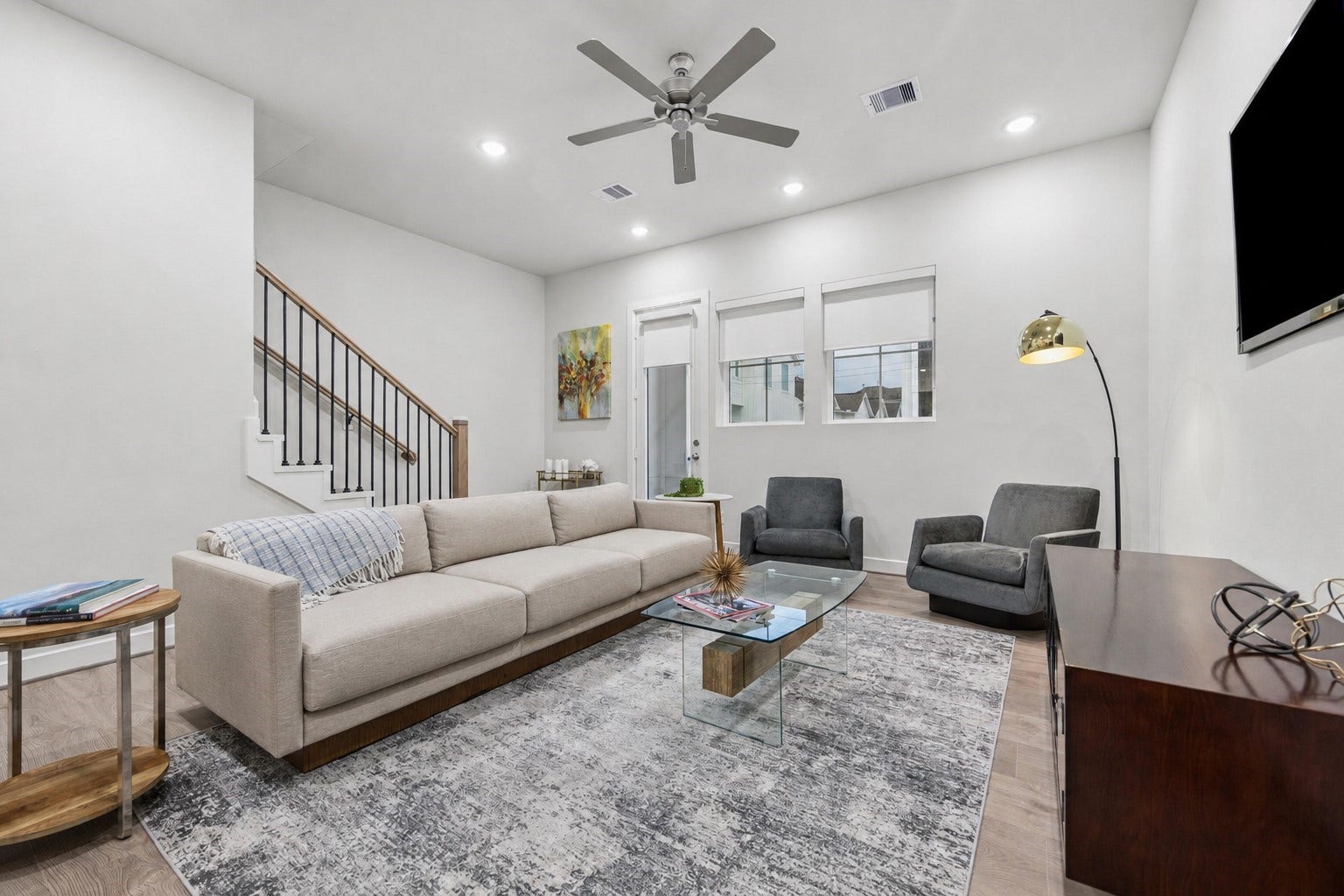 Representative photo showing the communitys model home living room. Layout and selections may vary.