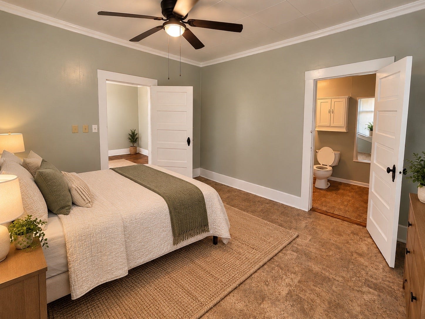 Bedroom: virtually Staged