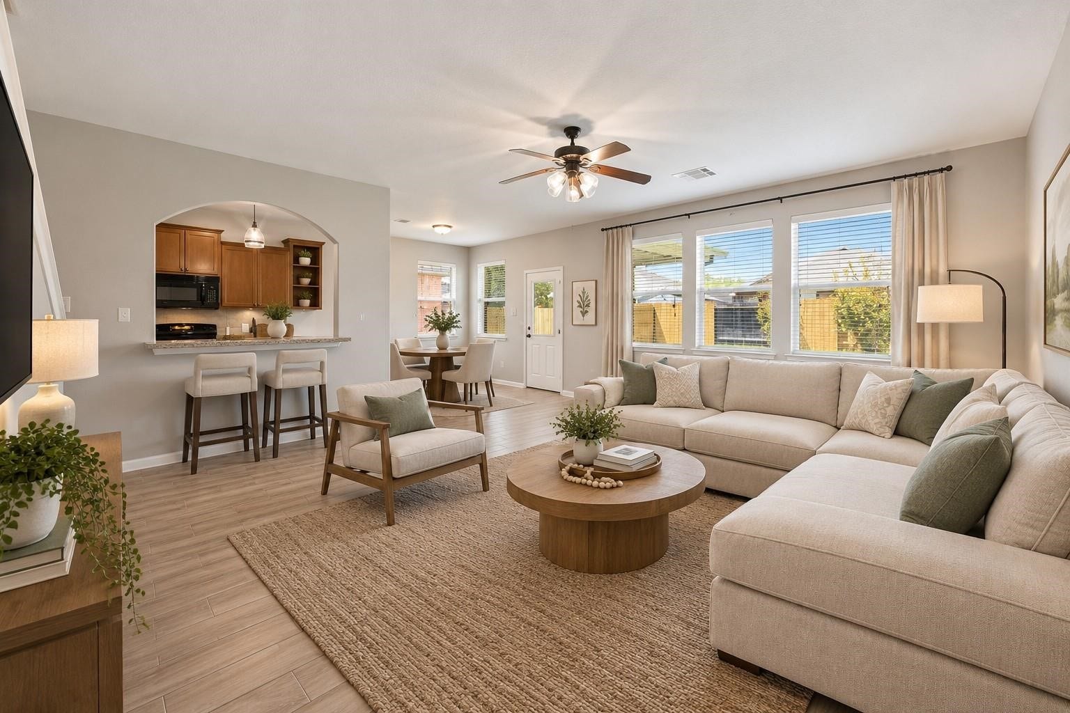 22438 Toronado Ridge Lane, Porter, TX 77365 Living room area that has been virtually staged!