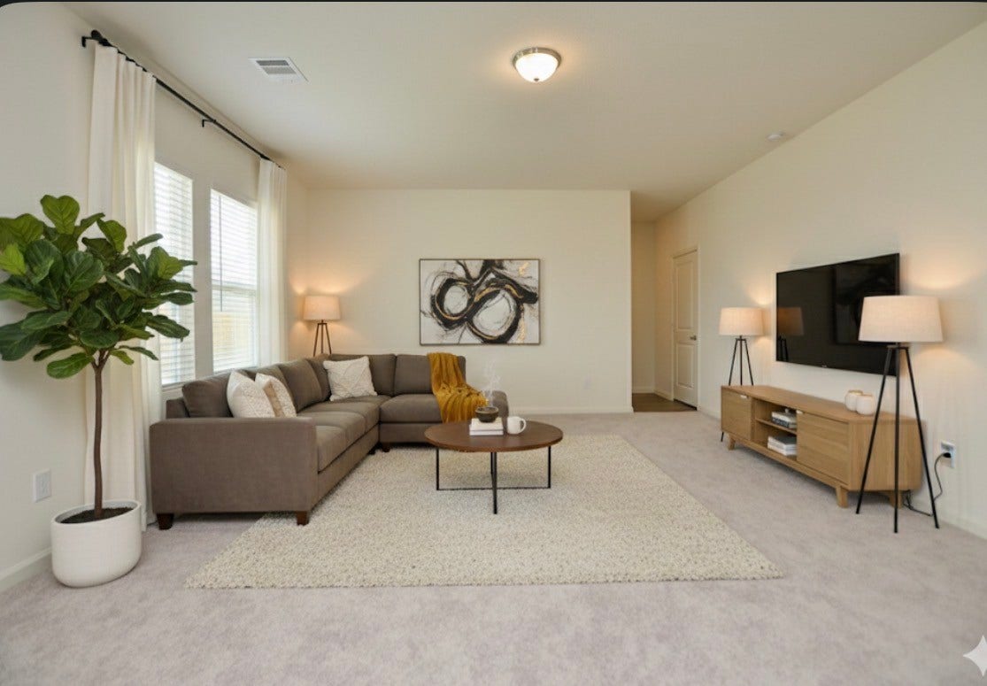 1025 Long Bay Ct, Brookshire, TX 77423 Virtually staged family room