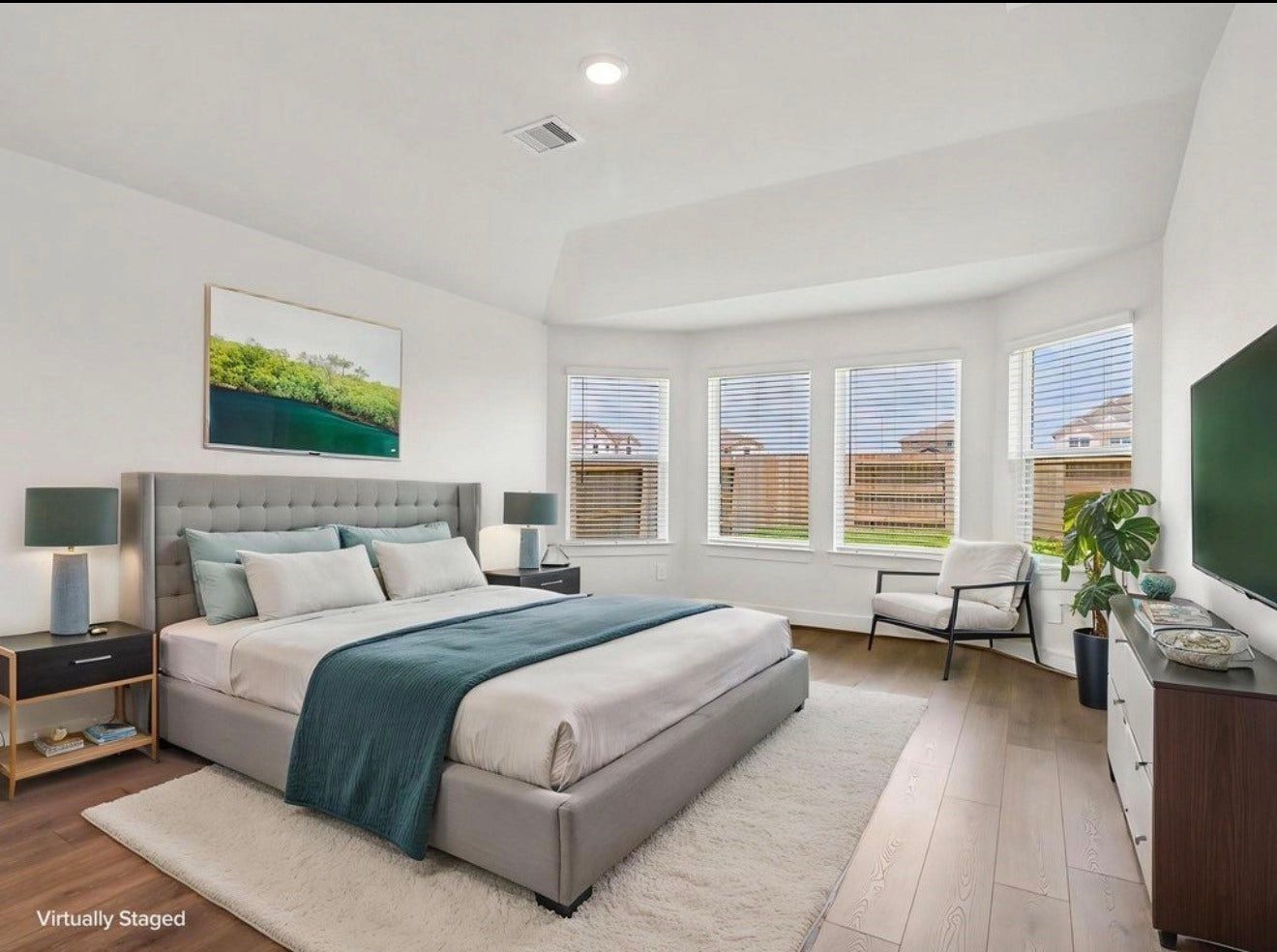 Virtual staging of Primary bedroom