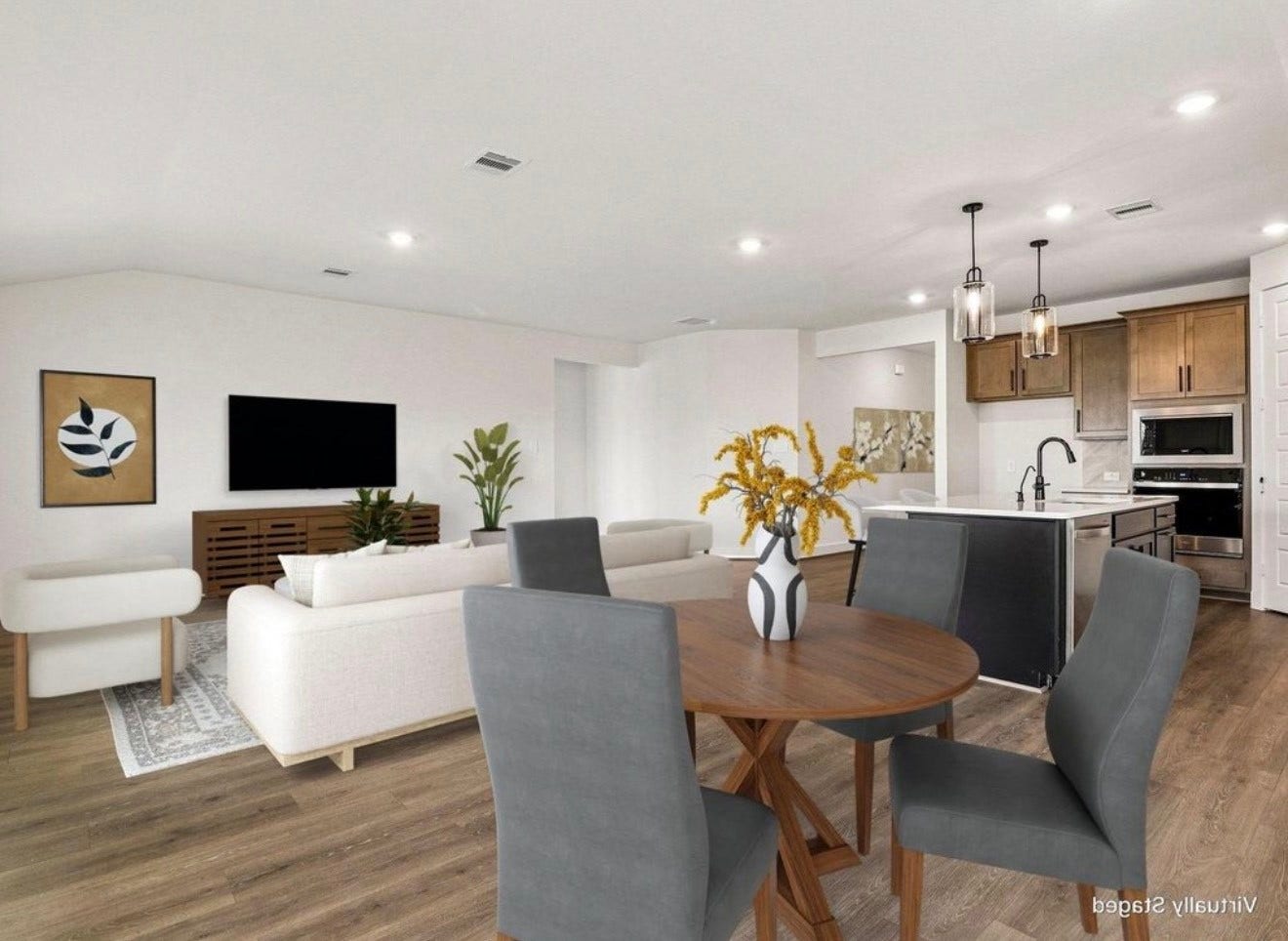 Virtual staging of dining room