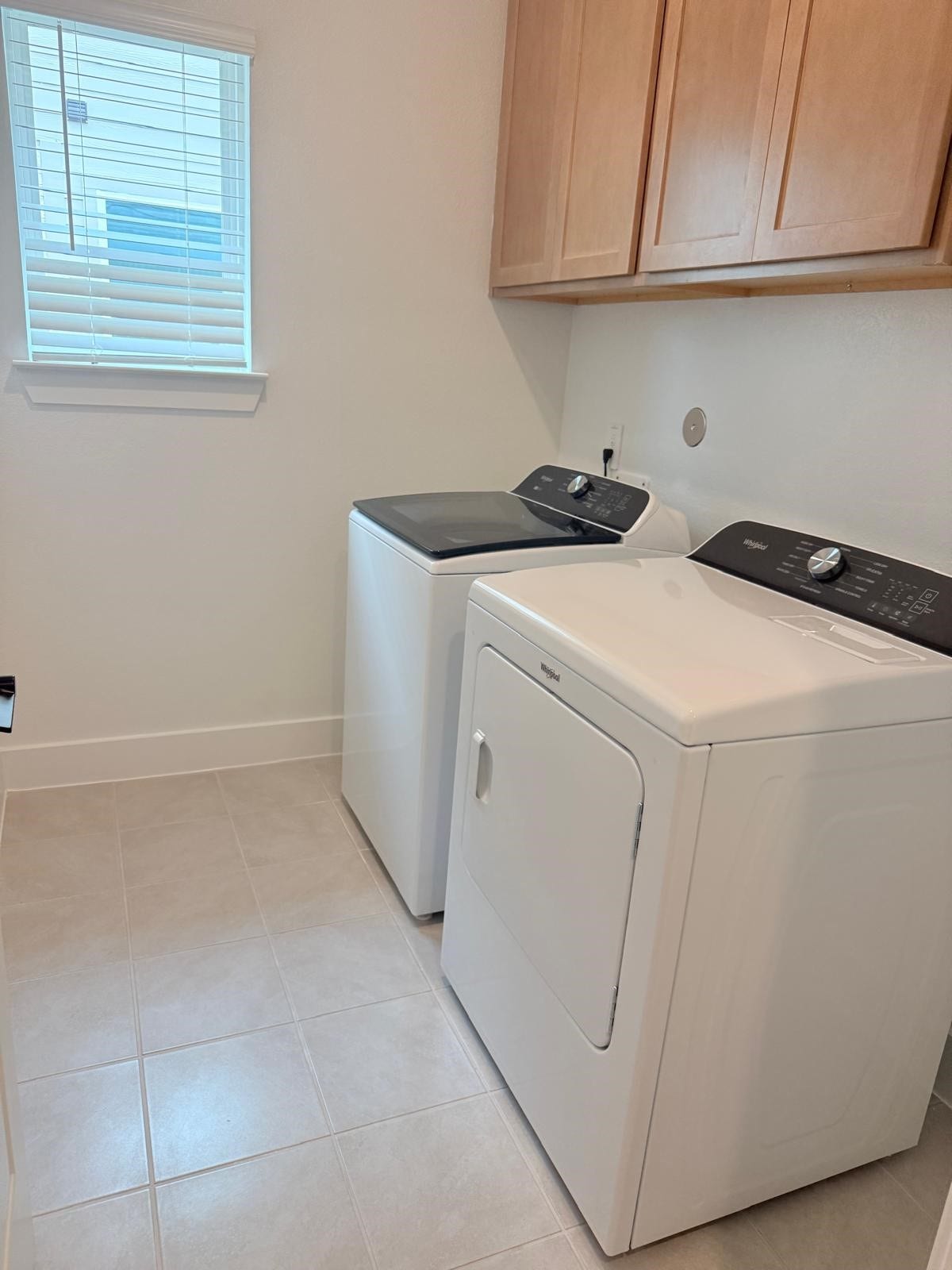 Laundry room comes with washer and dryer