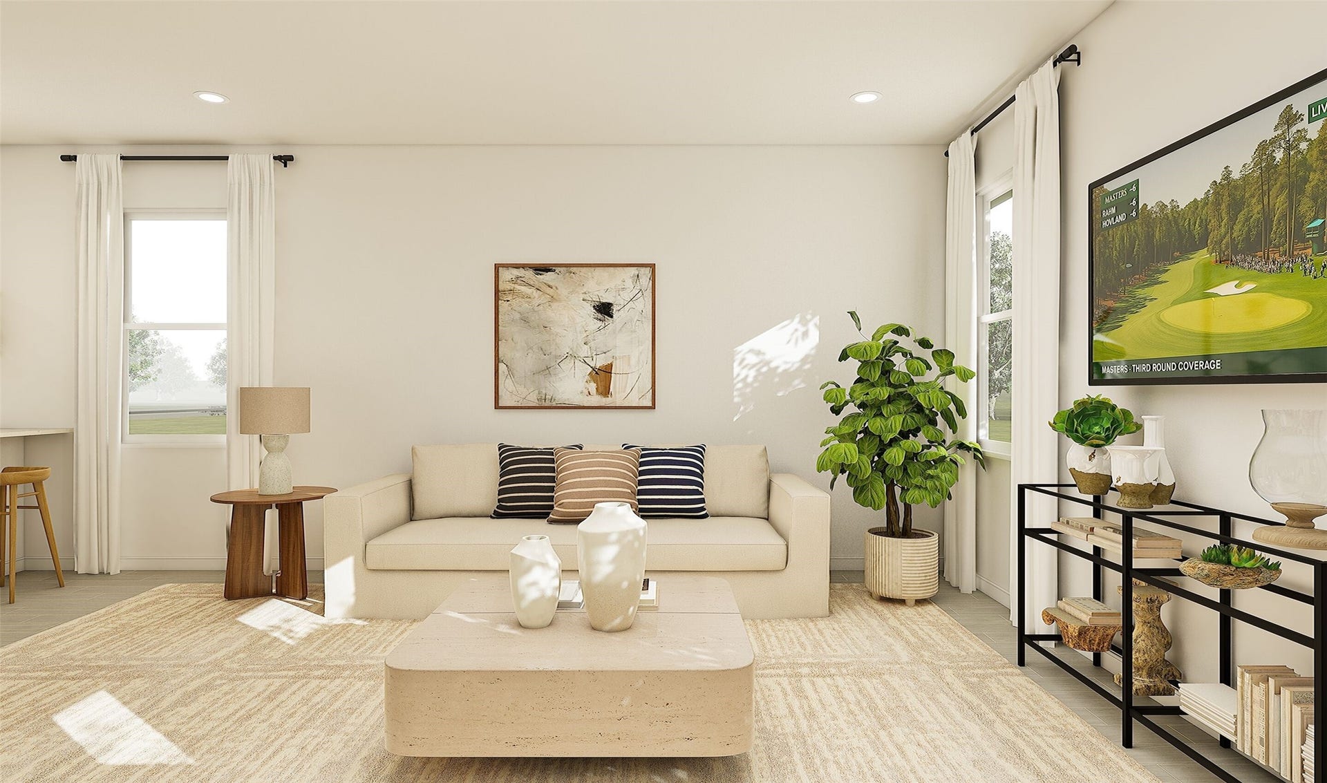 424 East Rose Marie Lane, Montgomery, TX 77356 Cozy great room (*Artist rendering used for illustration purposes only.)