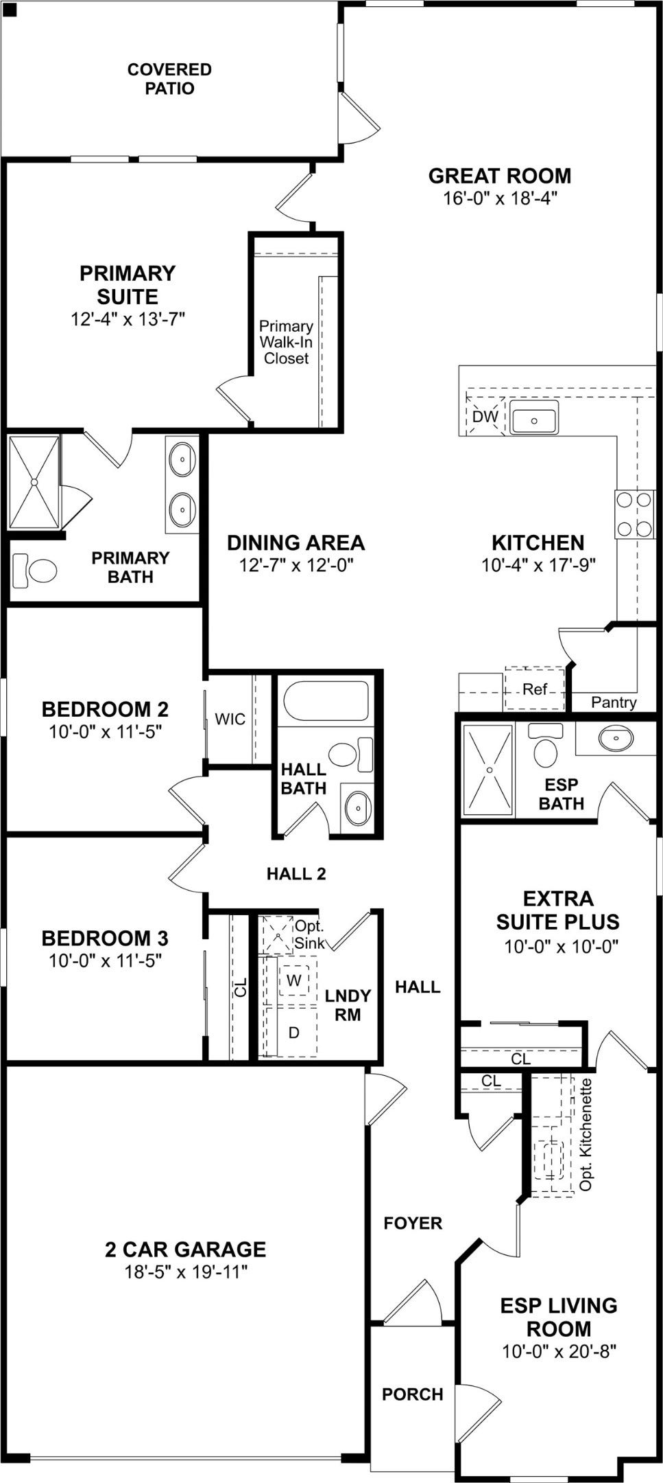 424 East Rose Marie Lane, Montgomery, TX 77356 The Orinoco II ESP floor plan by K. Hovnanian Homes. 1st Floor shown. *Prices, plans, dimensions, features, specifications, materials, and availability of homes or communities are subject to change without notice or obligation.