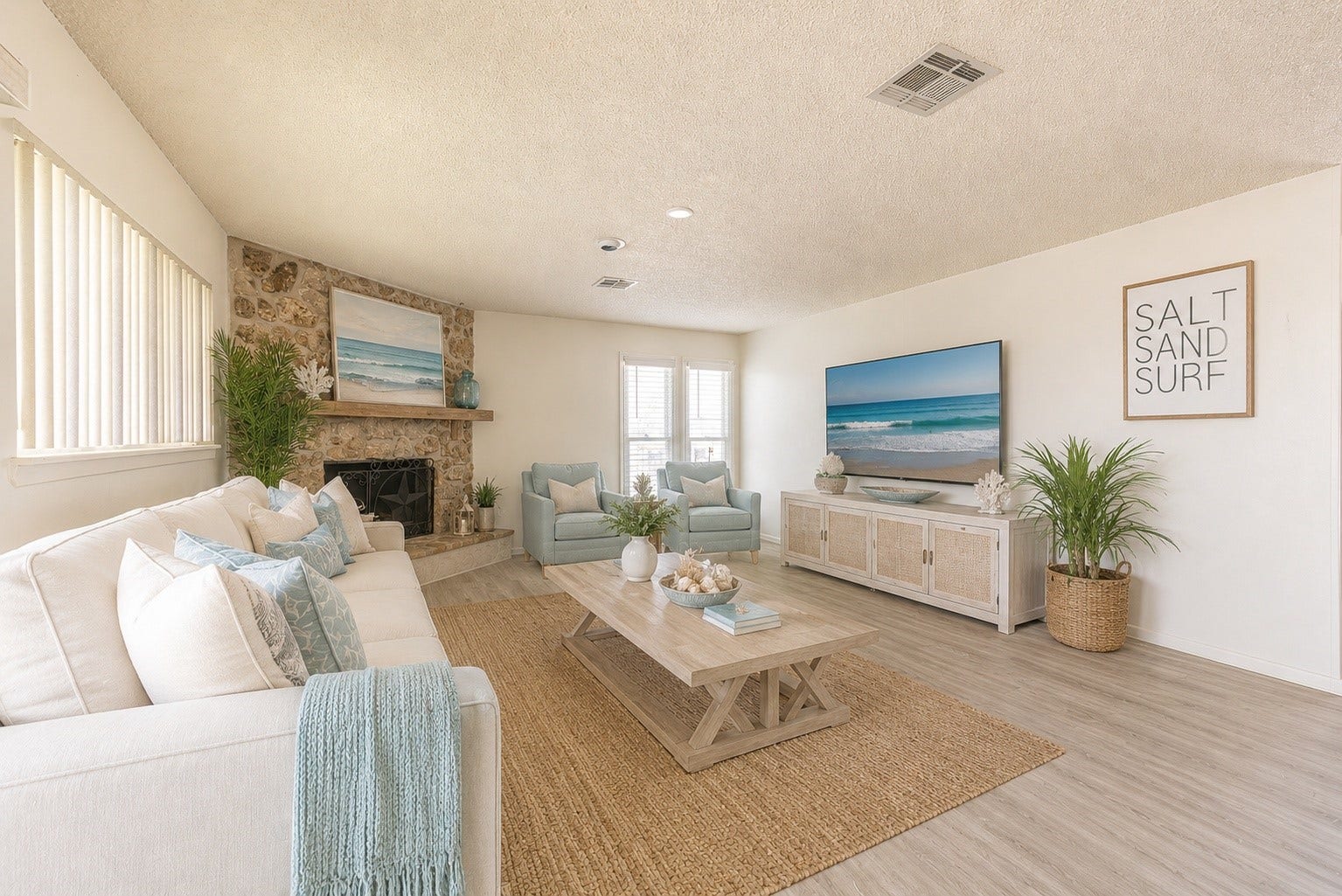 321 Ling Street, Hitchcock, TX 77563 virtually staged living room