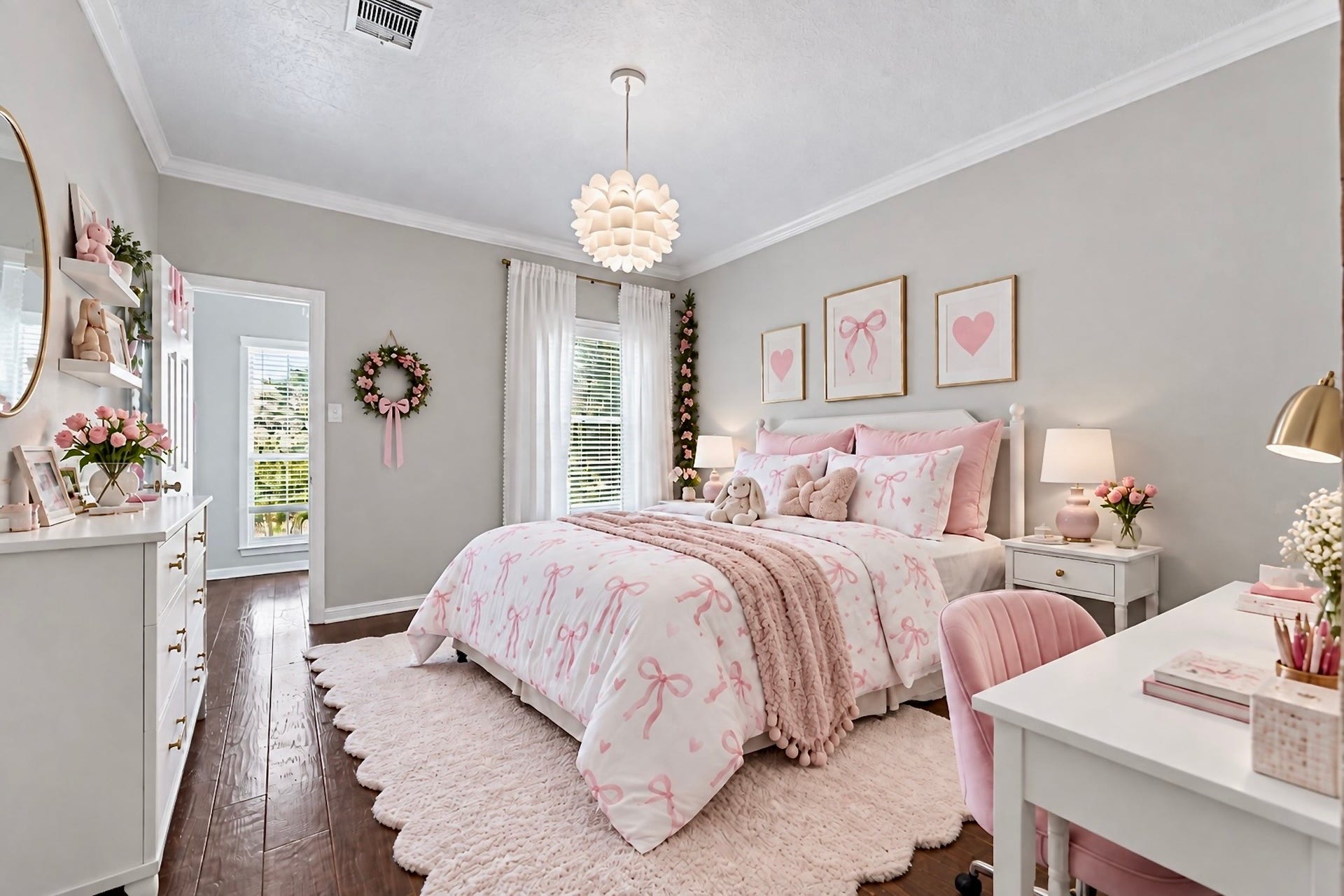 Generously sized secondary bedroom, walk-in closet with window and abundant natural light. Virtually staged.