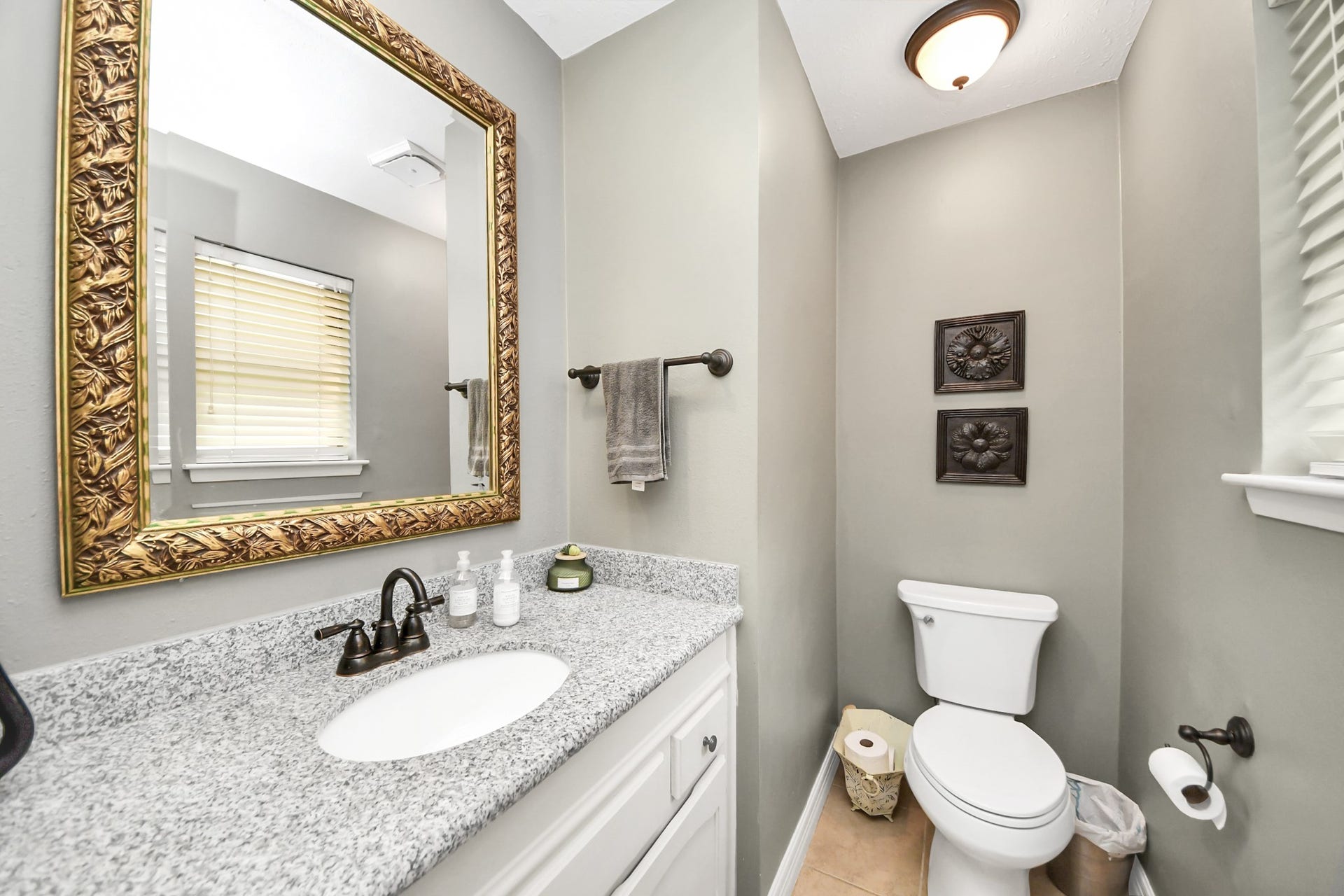 1710 Mayweather Lane, Richmond, TX 77406 Updated first-floor powder bath conveniently located near the main living areas.