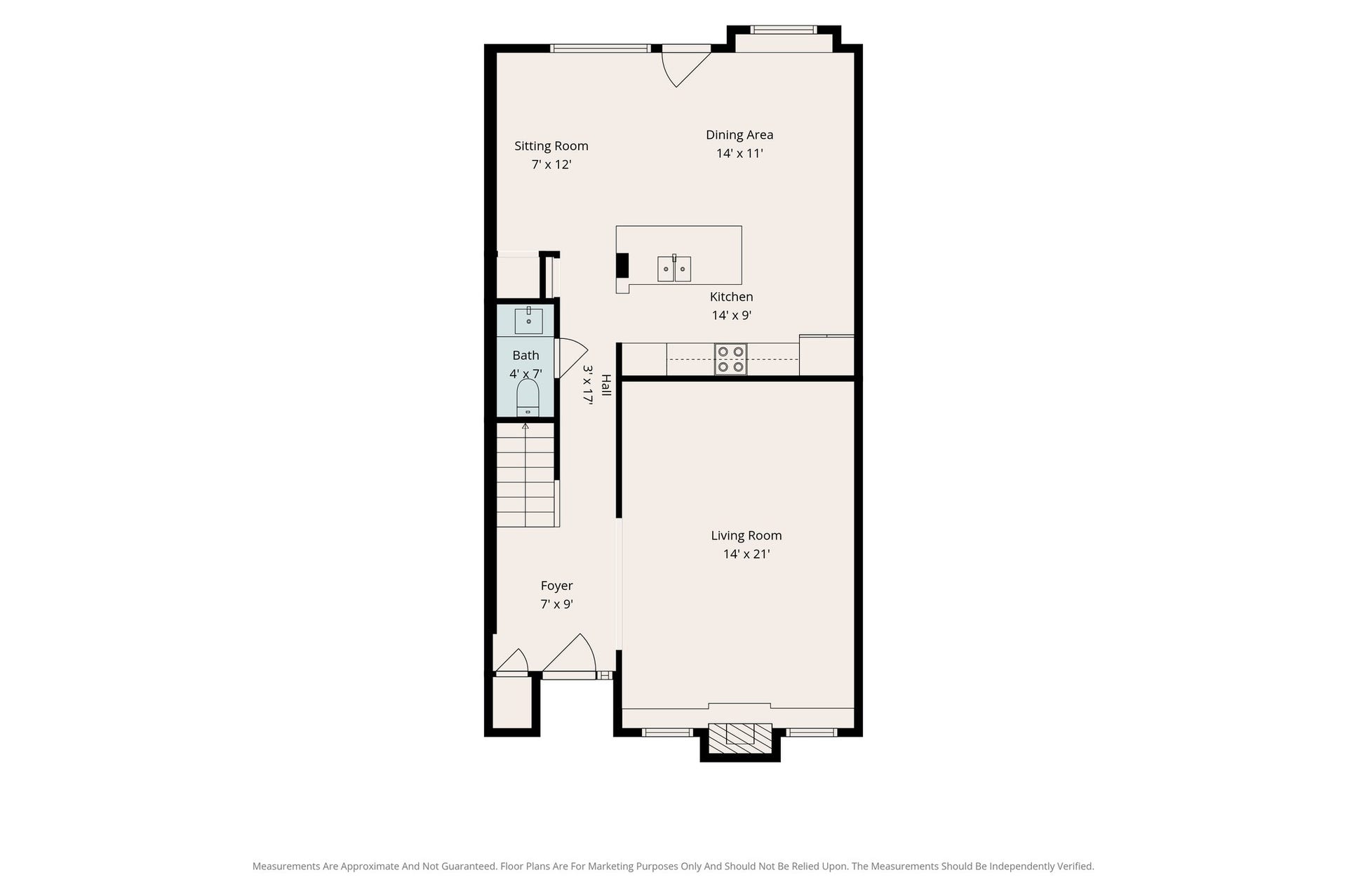 Floor plan for the first floor