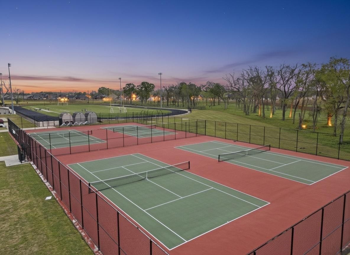 Walking distance to tennis courts. [virtually enhanced]