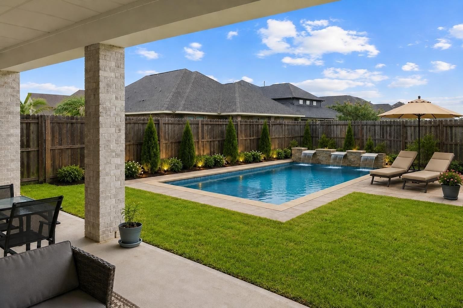 Turn the backyard into a relaxing oasis with plenty of space for a pool [virtually enhanced]