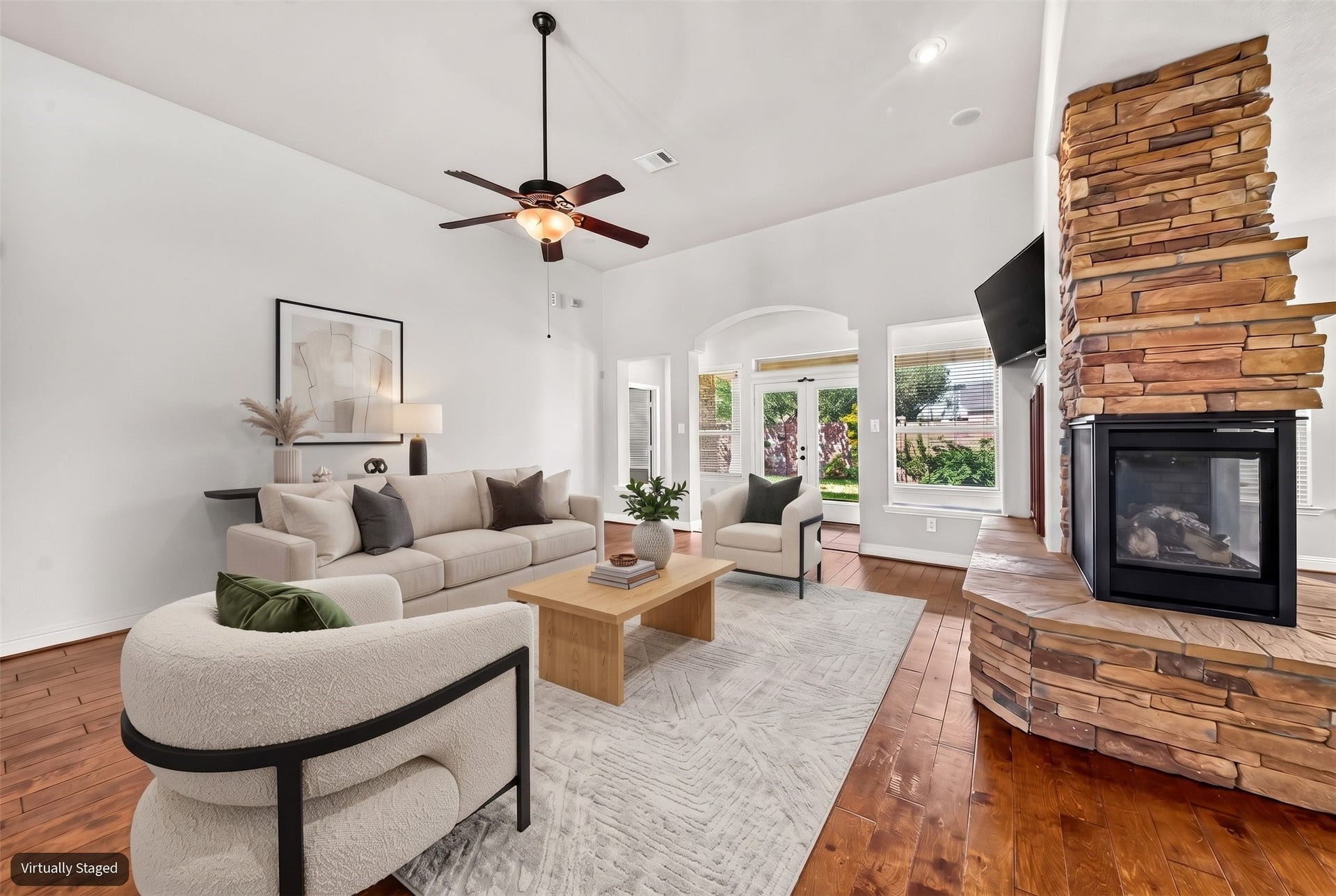12218 Rampy Green Drive, Tomball, TX 77377 Virtually Staged Living Room