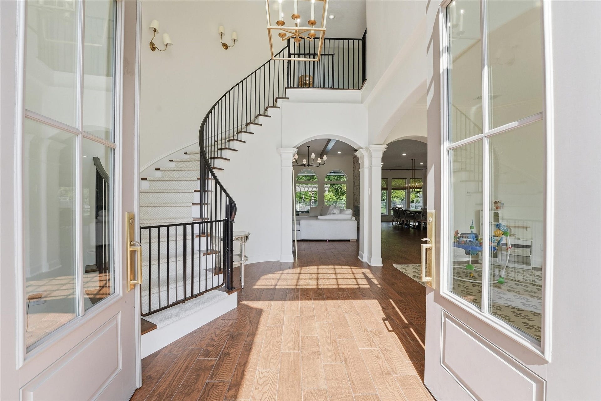 23210 Willowcreek Stables Road, Spring, TX 77389 Gorgeous French doors opening to the Grand Foyer.