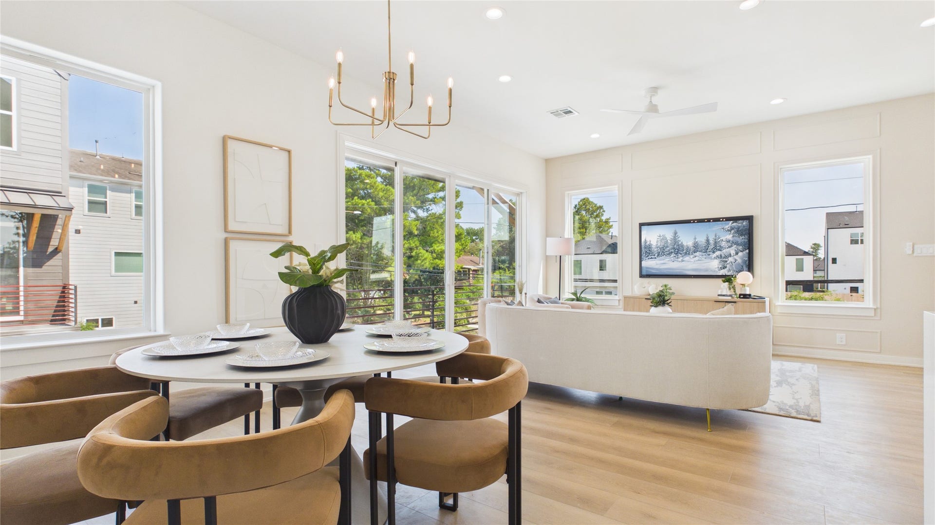 Natural light flooding into the living space.