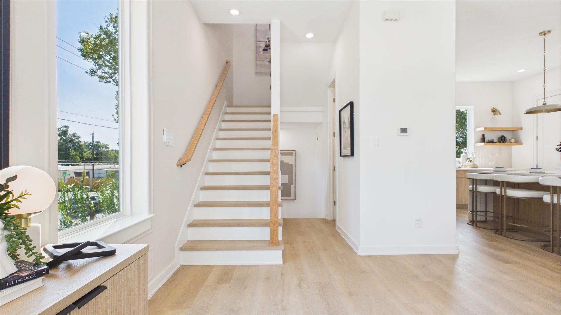 Landing leading up to you third floor primary bedroom.
