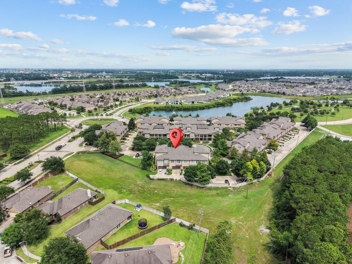 416 Via Regatta Drive, Webster, TX 77598 Aerial view of highly sought after "EDGEWATER" Subdivision
