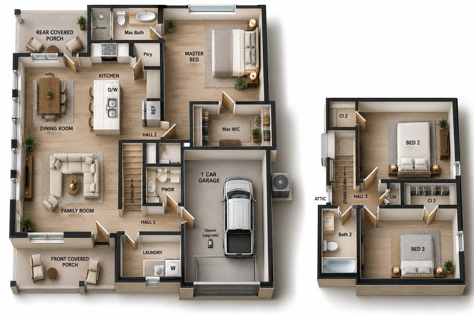15845 Big Springs Circle, Willis, TX 77378 ** This new plan features an island with an open concept kitchen and living room.
