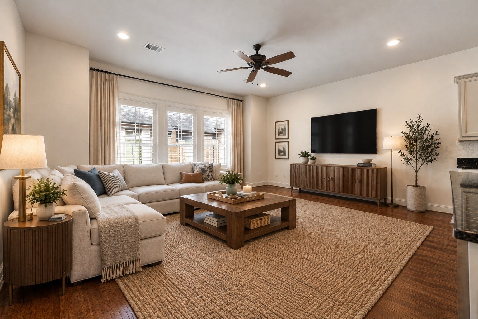 1222 Sampson Street, Houston, TX 77003 Virtually staged living area