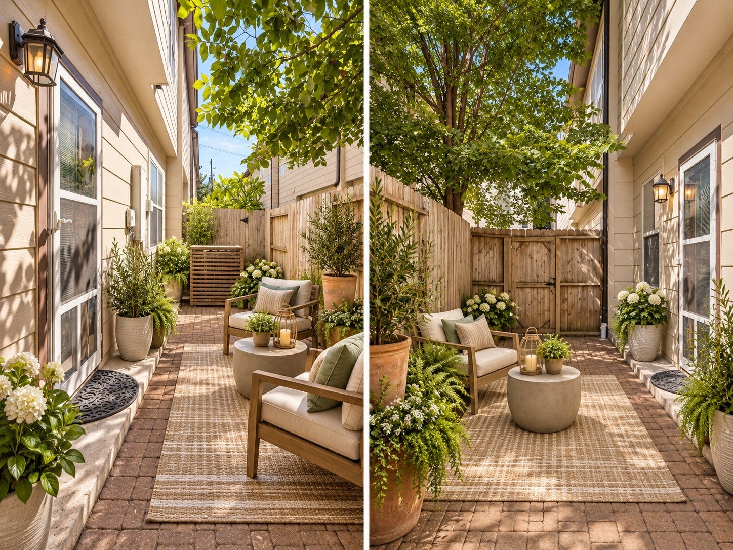 1222 Sampson Street, Houston, TX 77003 Virtually staged rear patio