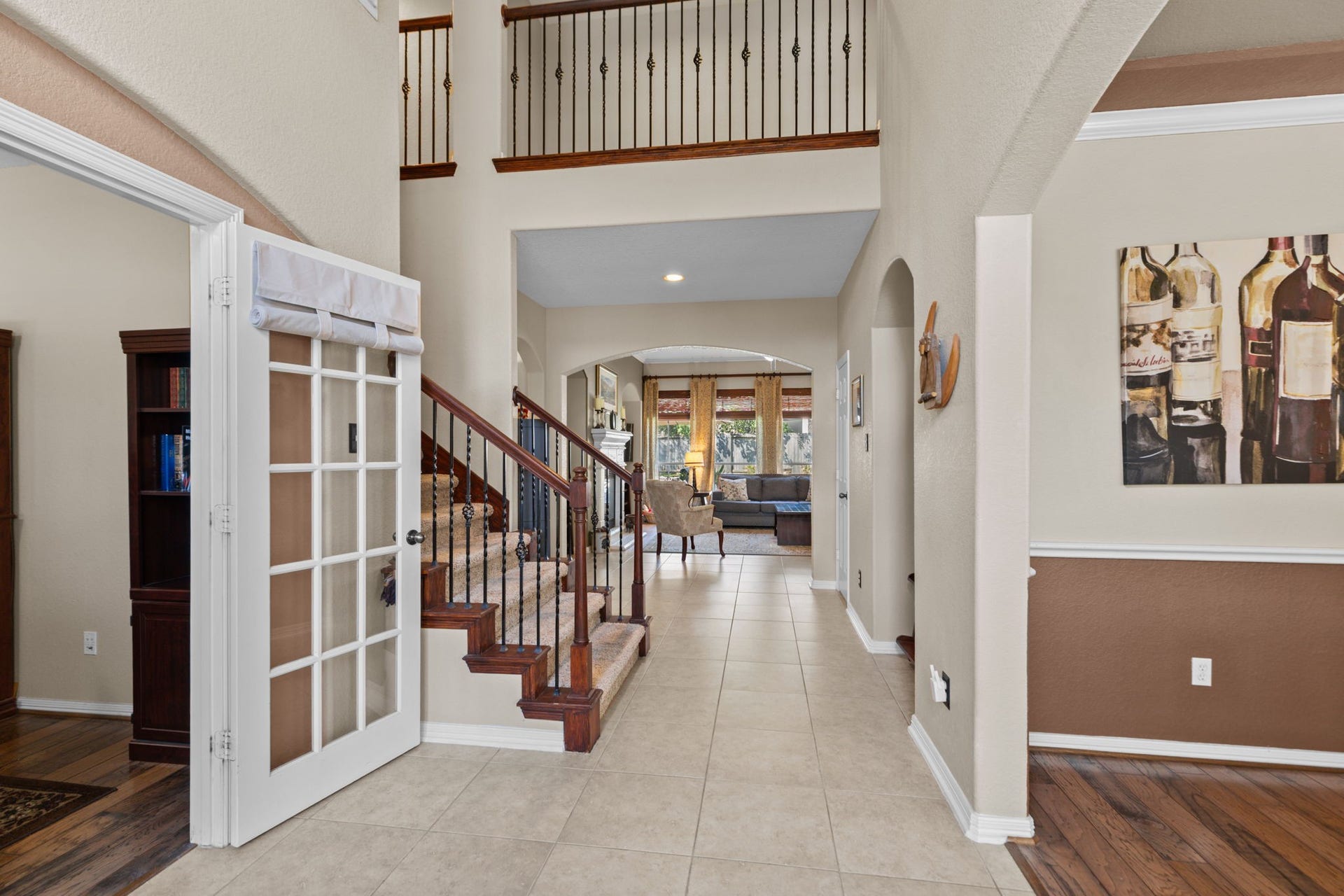16319 Rolling View Trail, Cypress, TX 77433 View into the home via the entry way.