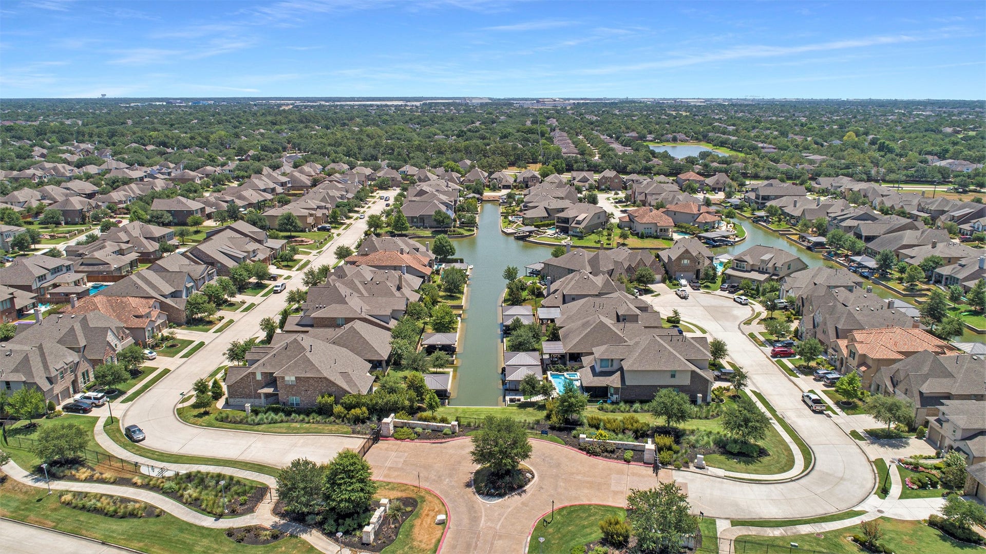 17931 Pecan Bayou Lane, Cypress, TX 77433 Aerial photo of gated section.