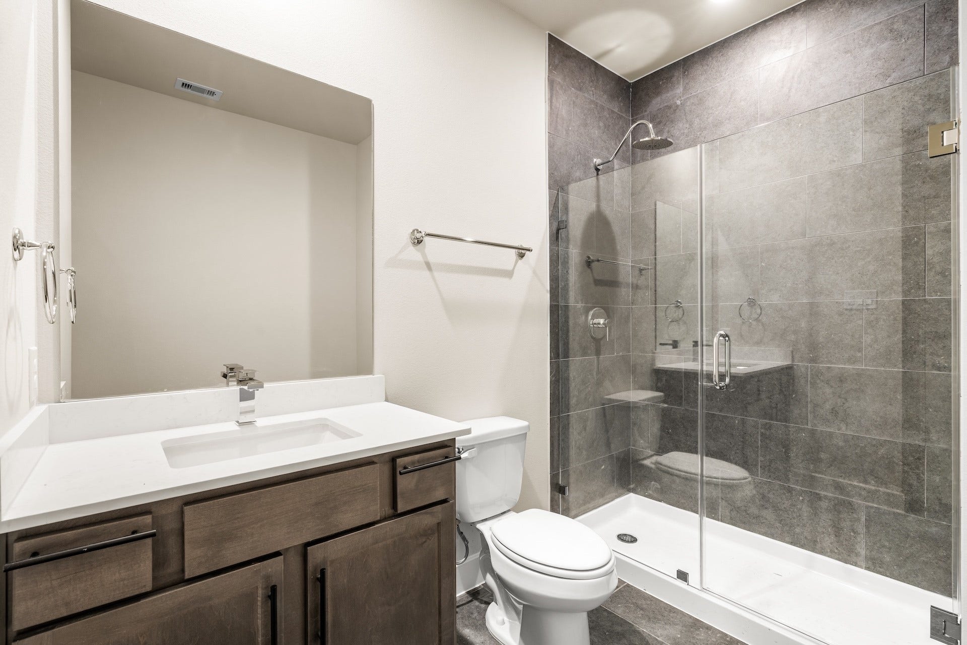 6551-6553 Rena Street, Houston, TX 77092 Secondary bathroom Previous work by the builder in the community, not representation of exact unit listed.