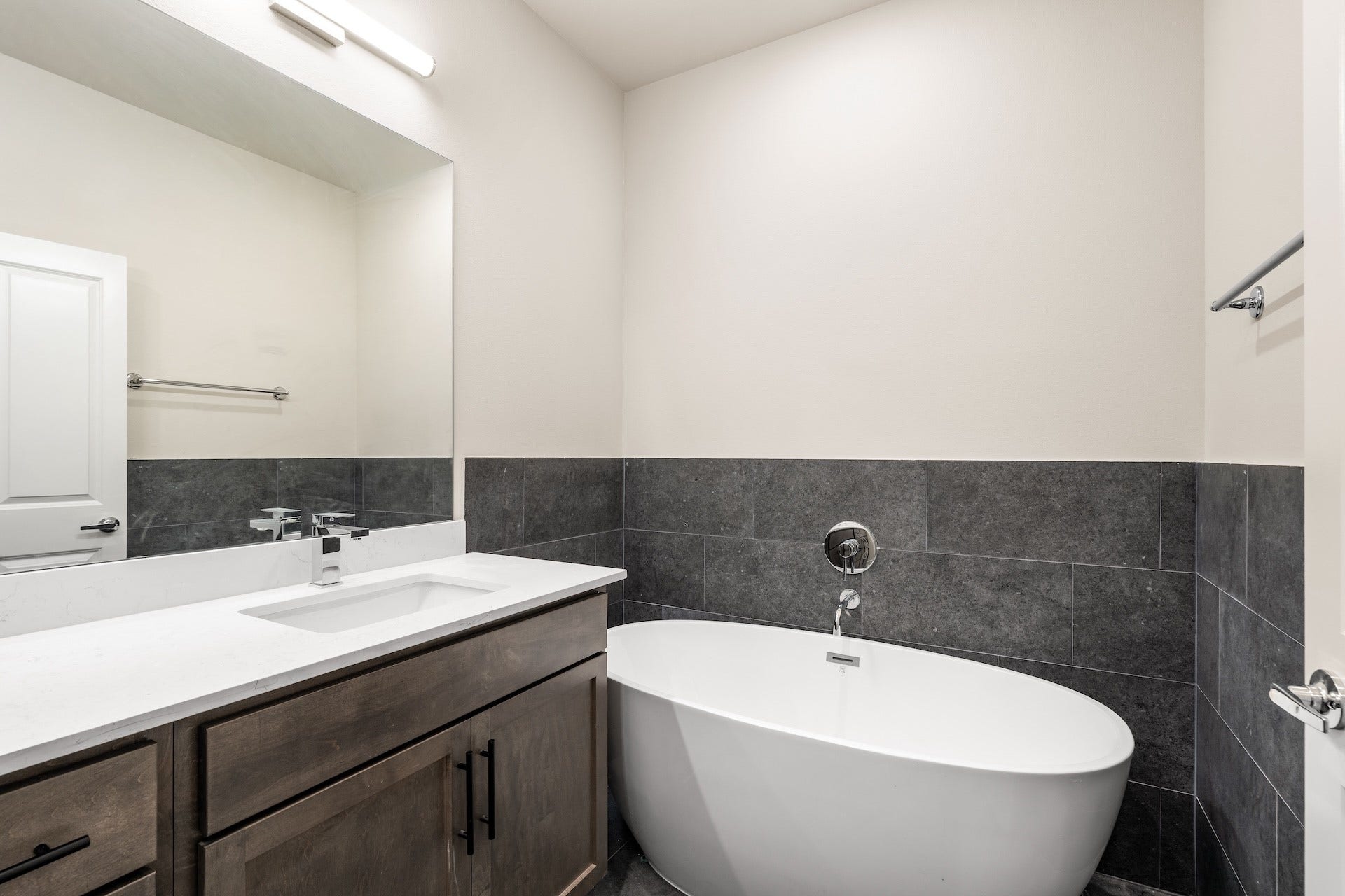 6551-6553 Rena Street, Houston, TX 77092 Primary Bathroom Previous work by the builder in the community, not representation of exact unit listed.