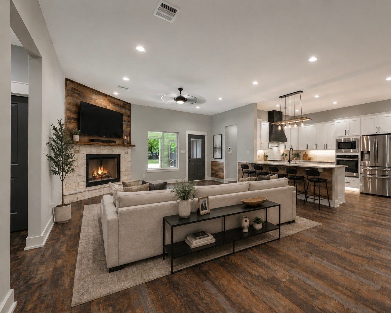 A DIFFERENT VIRTUALLY STAGGED FAMILY ROOM