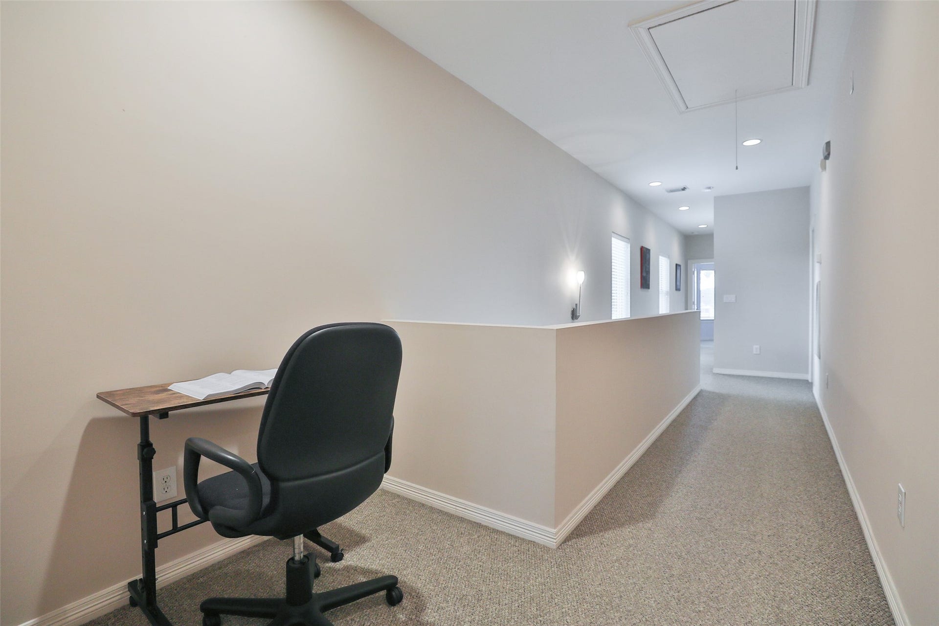 Study/office nook in the upstairs hallway.