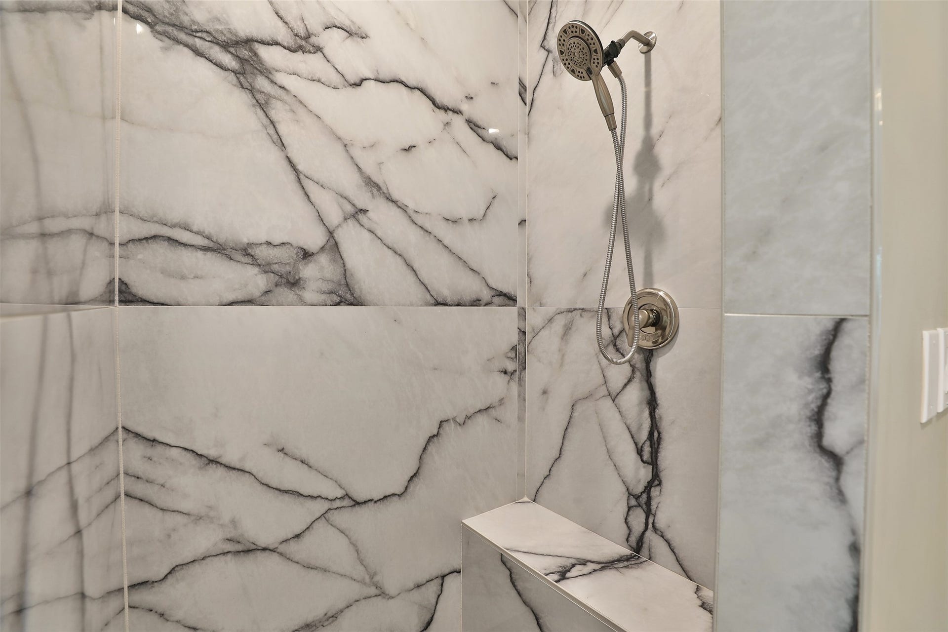 Walk-in shower.