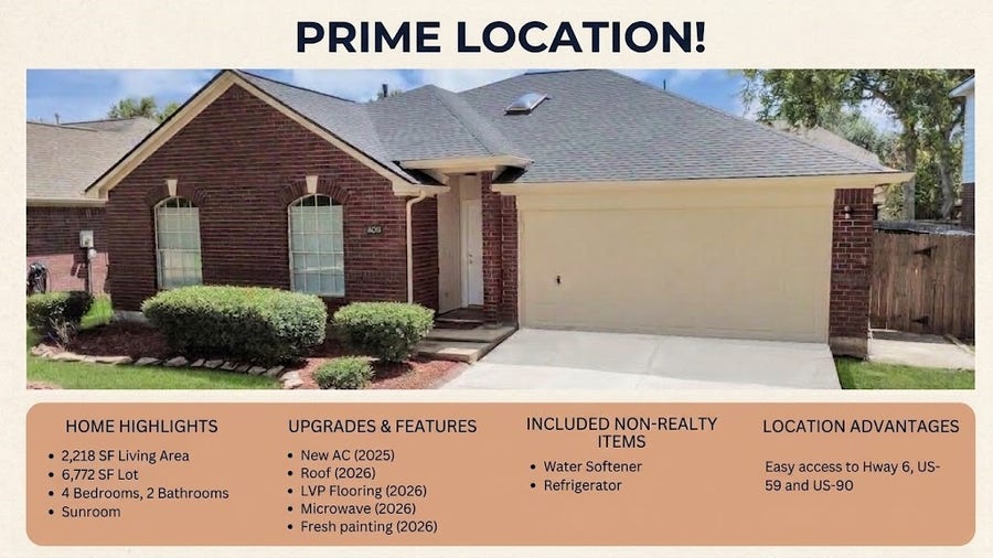 Property photo for 4239 Custer Creek Drive, Missouri City, TX